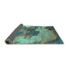 Sideview of Oriental Turquoise Industrial Rug, urb2089turq