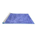 Sideview of Machine Washable Oriental Blue Industrial Rug, wshurb2090blu