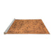 Sideview of Machine Washable Oriental Orange Industrial Area Rugs, wshurb2090org