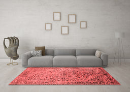 Industrial Red Washable Rugs