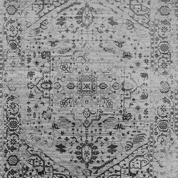 Machine Washable Oriental Gray Industrial Rug, wshurb2090gry