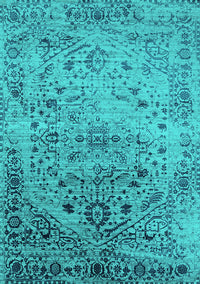 Oriental Turquoise Industrial Rug, urb2090turq