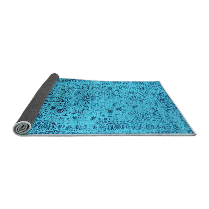 Sideview of Oriental Light Blue Industrial Rug, urb2090lblu