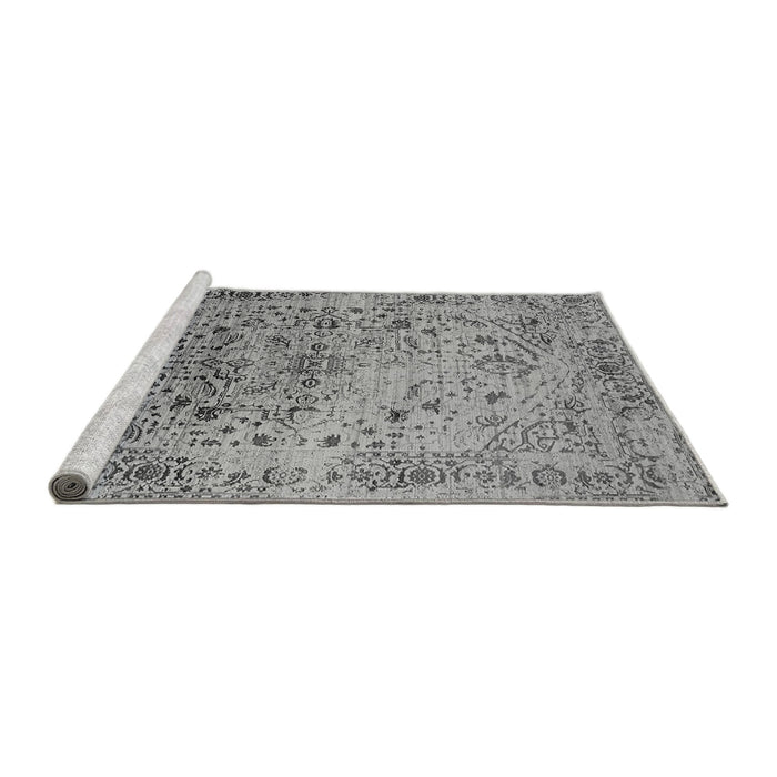Sideview of Machine Washable Oriental Gray Industrial Rug, wshurb2090gry