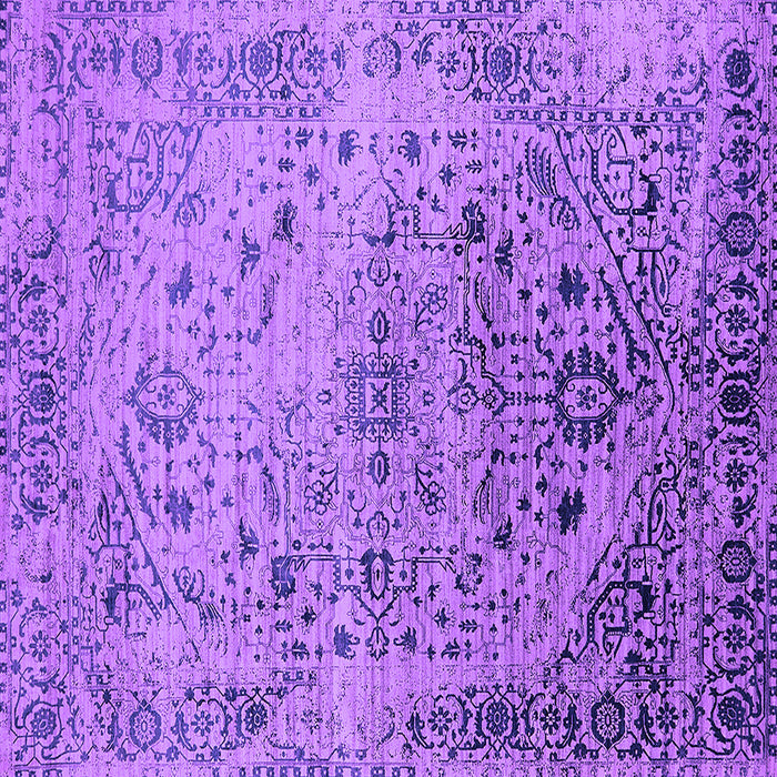 Square Machine Washable Oriental Purple Industrial Area Rugs, wshurb2090pur
