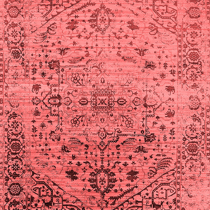 Machine Washable Oriental Red Industrial Rug, wshurb2090red