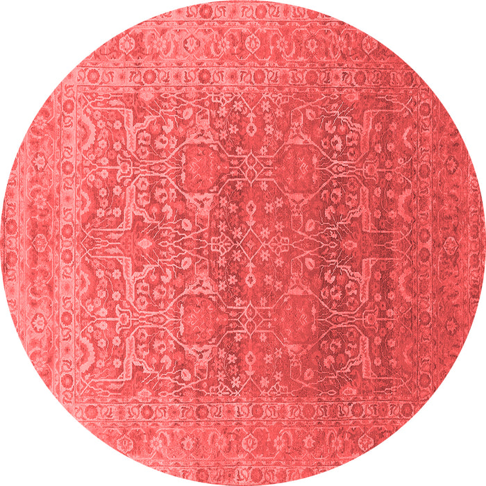 Machine Washable Oriental Red Industrial Rug, wshurb2091red