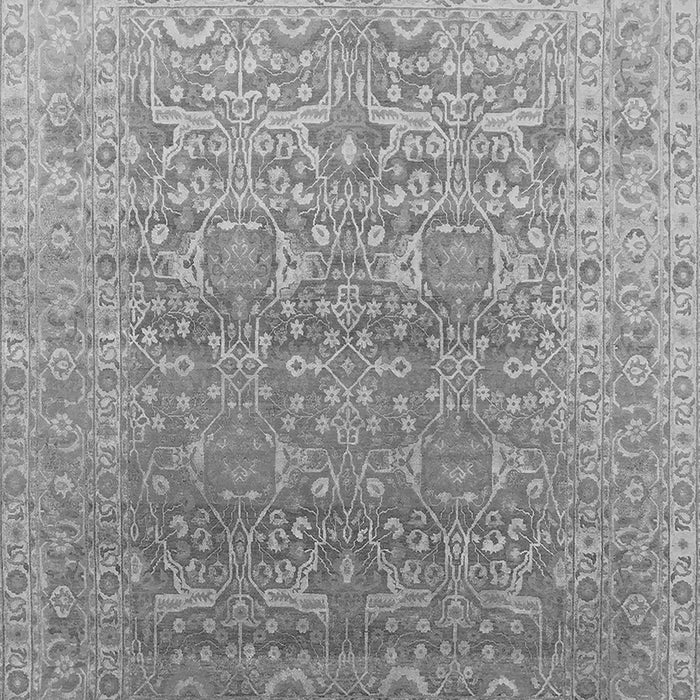 Machine Washable Oriental Gray Industrial Rug, wshurb2091gry