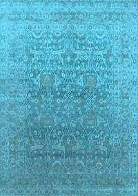 Oriental Light Blue Industrial Rug, urb2091lblu