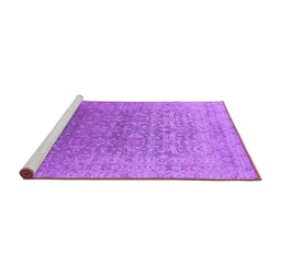 Sideview of Machine Washable Oriental Purple Industrial Area Rugs, wshurb2091pur