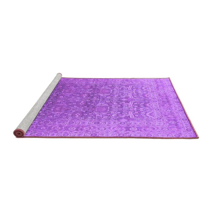 Sideview of Machine Washable Oriental Purple Industrial Area Rugs, wshurb2091pur