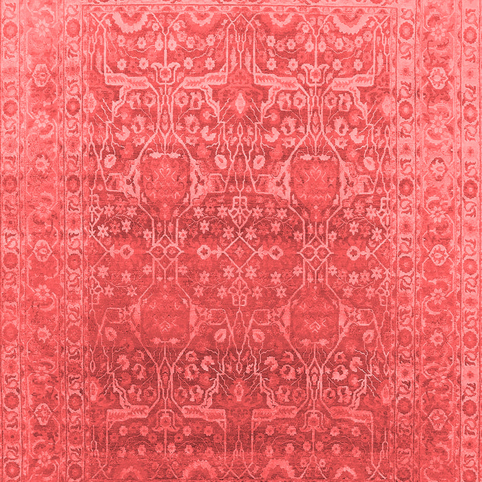Machine Washable Oriental Red Industrial Rug, wshurb2091red