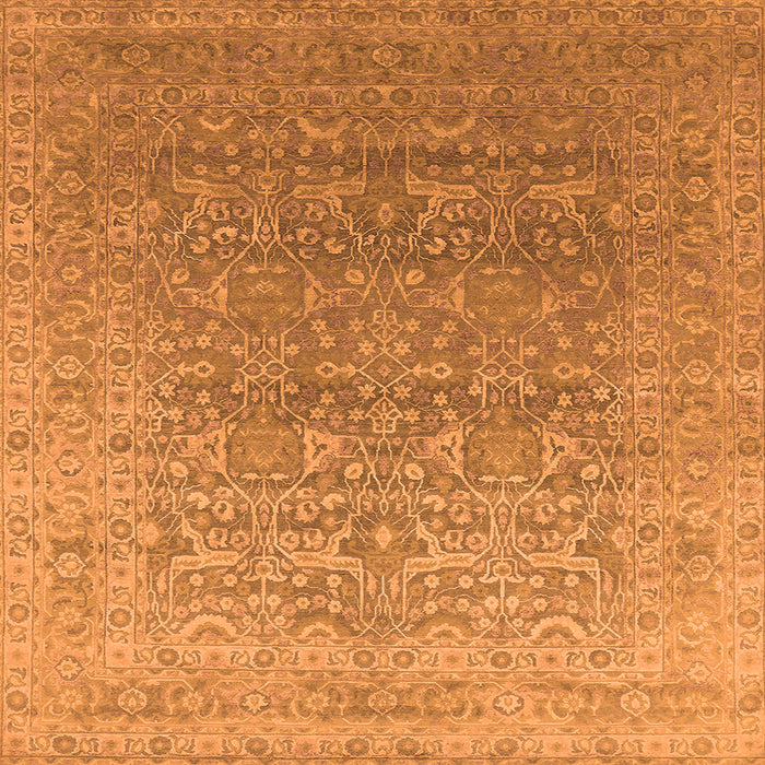 Square Oriental Orange Industrial Rug, urb2091org
