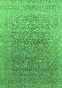 Oriental Emerald Green Industrial Rug, urb2091emgrn