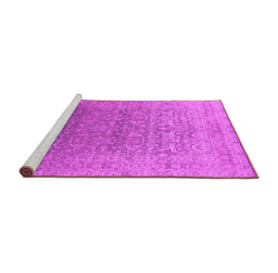 Sideview of Machine Washable Oriental Pink Industrial Rug, wshurb2091pnk