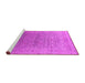 Sideview of Machine Washable Oriental Pink Industrial Rug, wshurb2091pnk