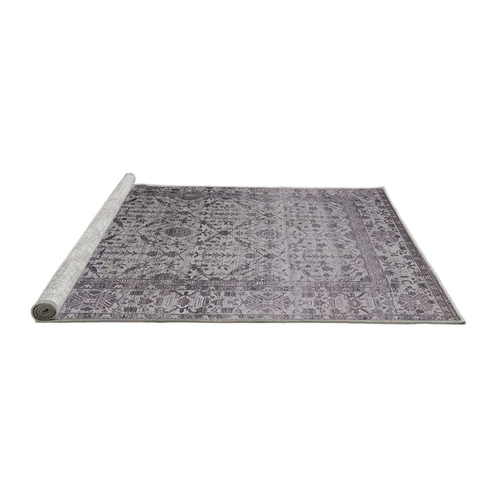 Sideview of Machine Washable Industrial Modern Cloudy Gray Rug, wshurb2092