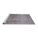 Sideview of Machine Washable Industrial Modern Cloudy Gray Rug, wshurb2092