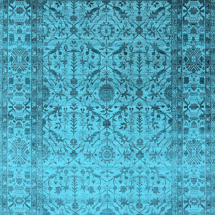 Machine Washable Oriental Light Blue Industrial Rug, wshurb2092lblu