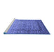 Sideview of Machine Washable Oriental Blue Industrial Rug, wshurb2092blu