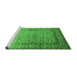 Sideview of Machine Washable Oriental Green Industrial Area Rugs, wshurb2092grn