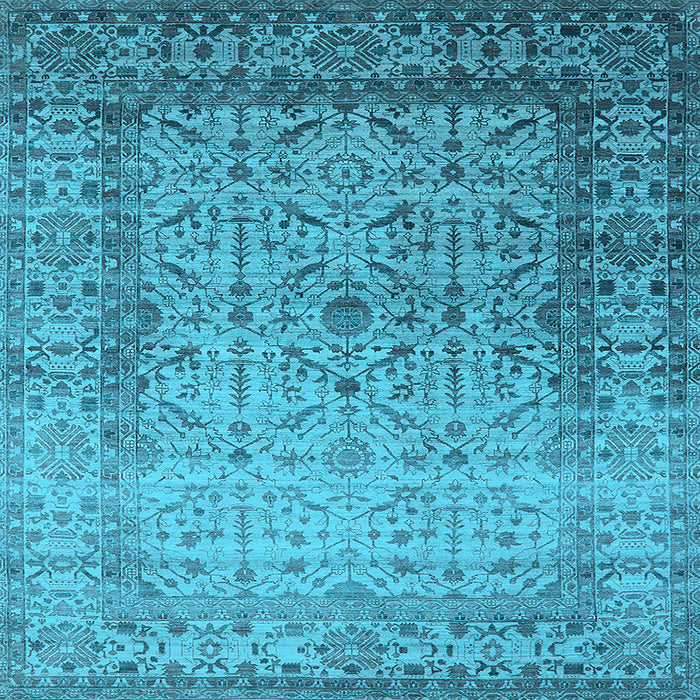 Square Oriental Light Blue Industrial Rug, urb2092lblu