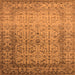 Square Oriental Orange Industrial Rug, urb2092org