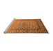 Sideview of Machine Washable Oriental Orange Industrial Area Rugs, wshurb2092org