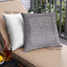 Front View of Mid-Century Modern Urban Square Cloudy Gray Throw Pillow, 18 inch by 18 inch, pwurb2092