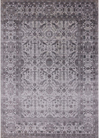 Machine Washable Industrial Modern Cloudy Gray Rug, wshurb2092