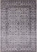 Machine Washable Industrial Modern Cloudy Gray Rug, wshurb2092