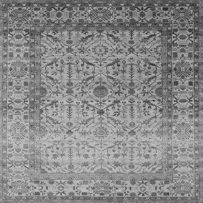 Square Oriental Gray Industrial Rug, urb2092gry