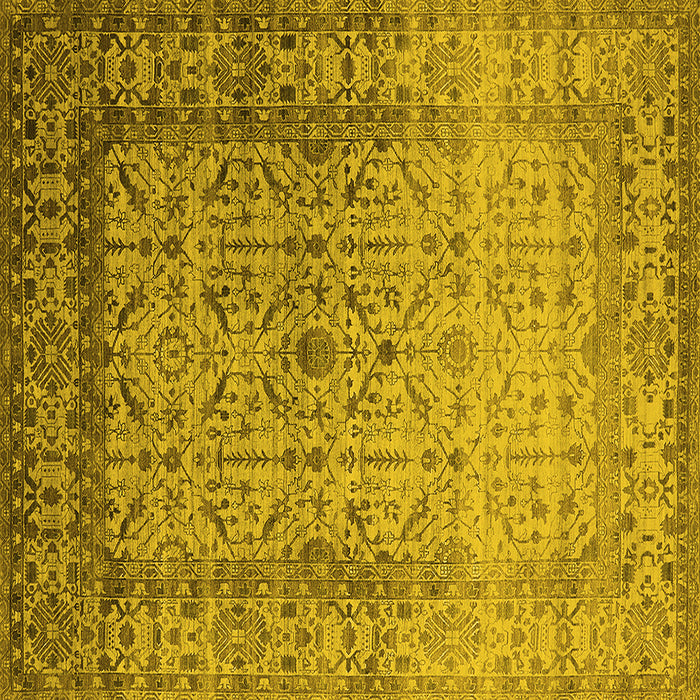 Square Oriental Yellow Industrial Rug, urb2092yw