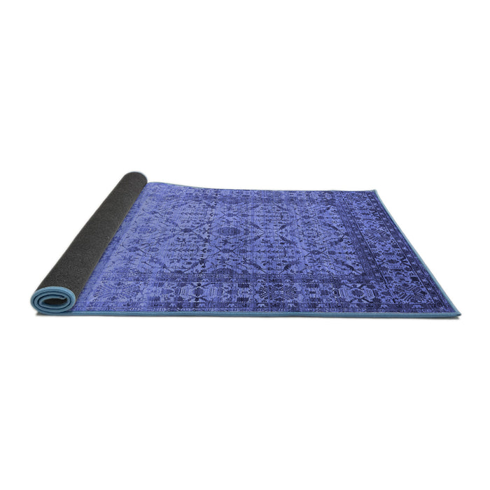 Sideview of Oriental Blue Industrial Rug, urb2092blu