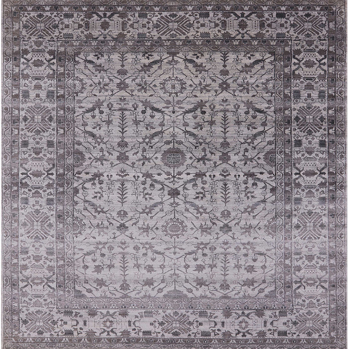 Square Machine Washable Industrial Modern Cloudy Gray Rug, wshurb2092