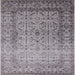 Square Machine Washable Industrial Modern Cloudy Gray Rug, wshurb2092