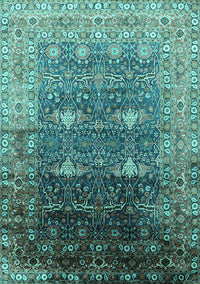 Oriental Turquoise Industrial Rug, urb2093turq