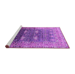 Sideview of Machine Washable Oriental Purple Industrial Area Rugs, wshurb2093pur