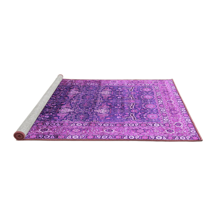 Sideview of Machine Washable Oriental Purple Industrial Area Rugs, wshurb2093pur