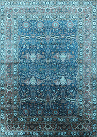 Oriental Light Blue Industrial Rug, urb2093lblu