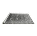 Sideview of Machine Washable Oriental Gray Industrial Rug, wshurb2093gry
