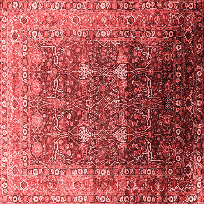 Machine Washable Oriental Red Industrial Rug, wshurb2093red