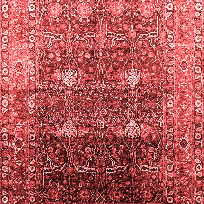 Machine Washable Oriental Red Industrial Rug, wshurb2093red
