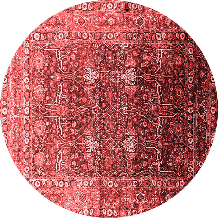 Machine Washable Oriental Red Industrial Rug, wshurb2093red