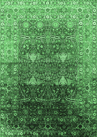 Oriental Emerald Green Industrial Rug, urb2093emgrn