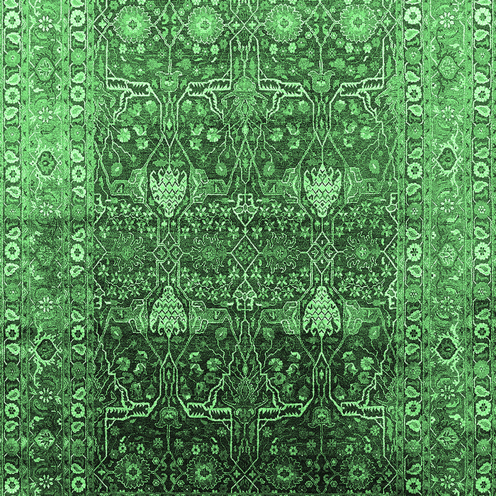 Oriental Emerald Green Industrial Rug, urb2093emgrn