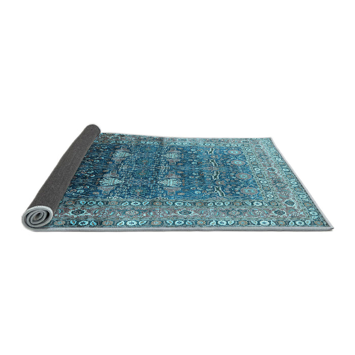 Sideview of Oriental Light Blue Industrial Rug, urb2093lblu
