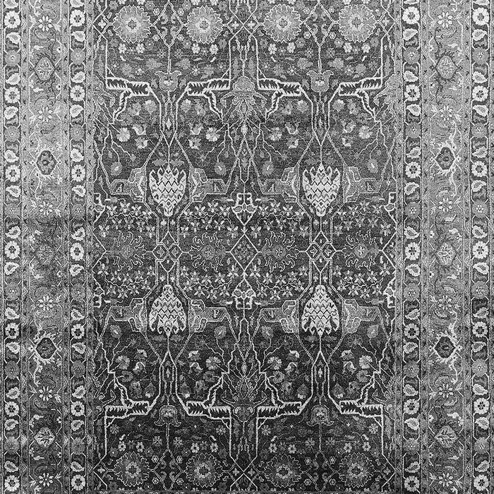 Machine Washable Oriental Gray Industrial Rug, wshurb2093gry