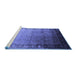 Sideview of Machine Washable Oriental Blue Industrial Rug, wshurb2094blu