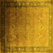 Square Oriental Yellow Industrial Rug, urb2094yw